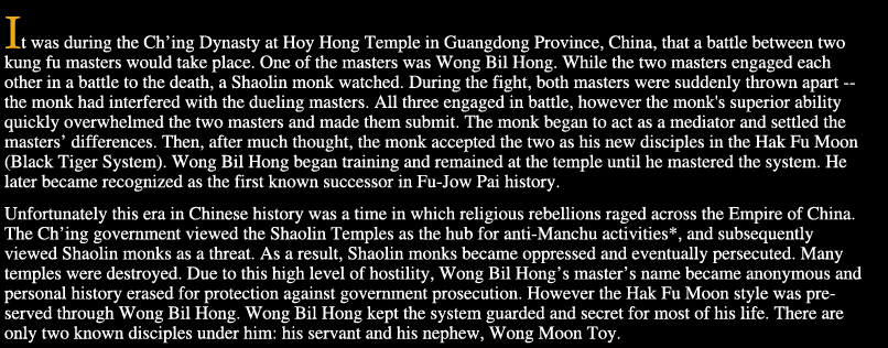 Historical foundation of Kung Fu masters in ancient Chinese dynasties